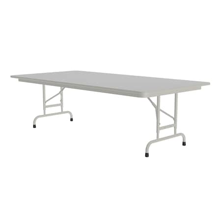 Correll CFA Adjustable Melamine Folding Tables 30x72 Gray Granite CFA3672M-15